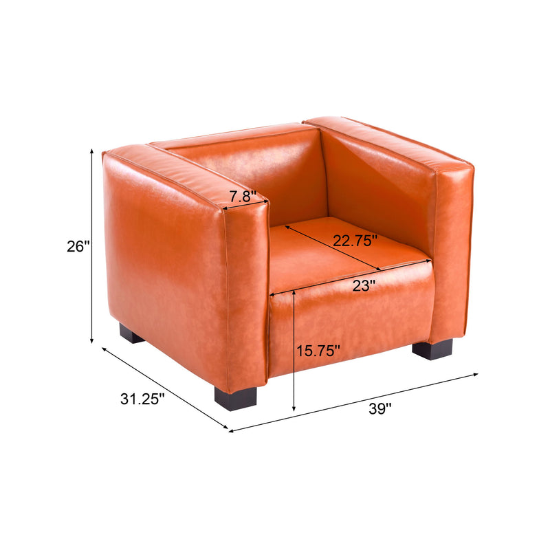 Vortexia - Club Chair With Tuxedo Design