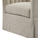 Solitude - Skirted Swivel Accent Chair With Hemp Like