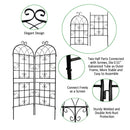 Metal Garden Rustproof Trellis For Climbing Plants Outdoor Flower Support