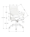 Office Chair, Adjustable Height, Swivel, Ergonomic, Armrests