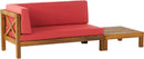 Brava - X Back Corner Bench With Coffee Table