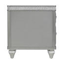 Avril - Chairside Table With Power/USB - Silver