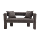 Modern Chenille Loveseat Sofa, Comfy Upholstered 2 Seater