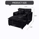 Oversized Chair With Movable Ottoman, Soft Upholstered Lounge Chair