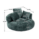 Lazy Sofa High Back Bean Bag Chair Couch With 3 Pillows
