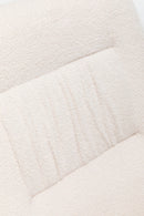 Rocking Chair Nursery, Teddy Upholstered Glider Rocker With High Backrest, Reading Chair Modern Rocking Accent Chairs Glider Recliner For Living Room - Cream