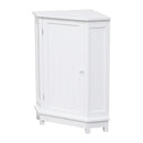 Bathroom Cabinet Triangle Corner Storage Cabinet With Adjustable Shelf Modern Style
