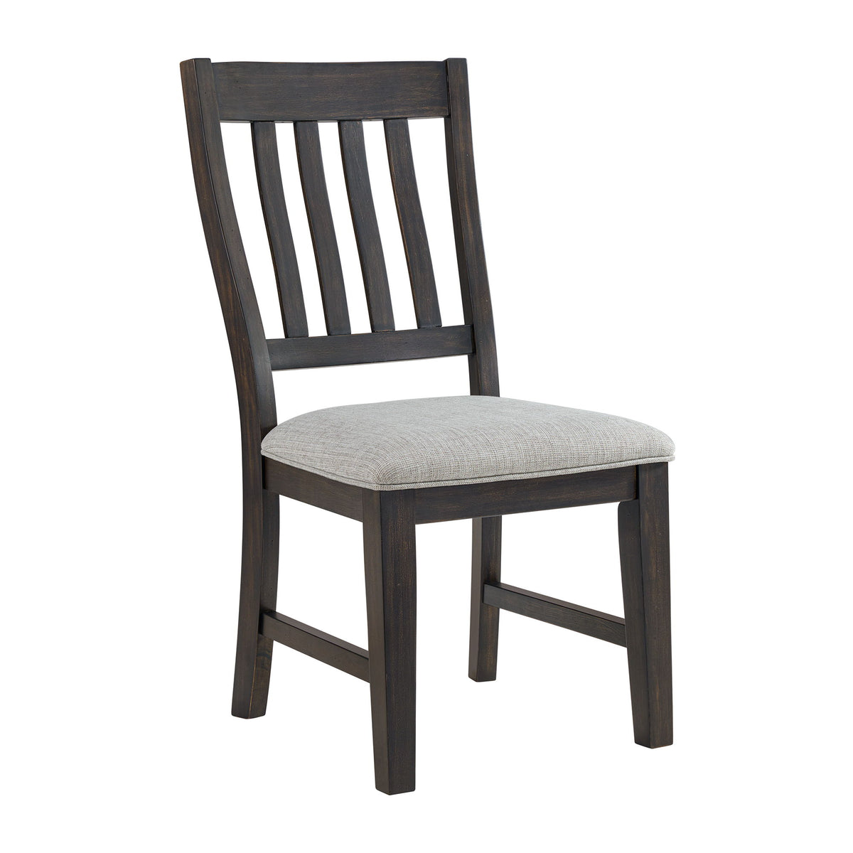 Montrose Fabric Dining Side Chair (Set of 2) in Espresso / Light Gray by Elements International, view 2