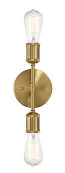 Reverie - Double Lights Bathroom Wall Sconce Over Mirror - Clear / Gold