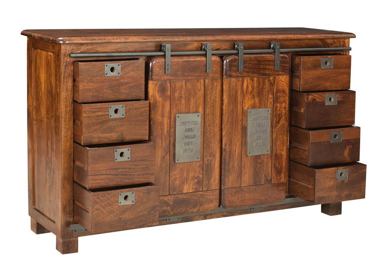 Lowen Two Sliding Door Eight Drawer Credenza