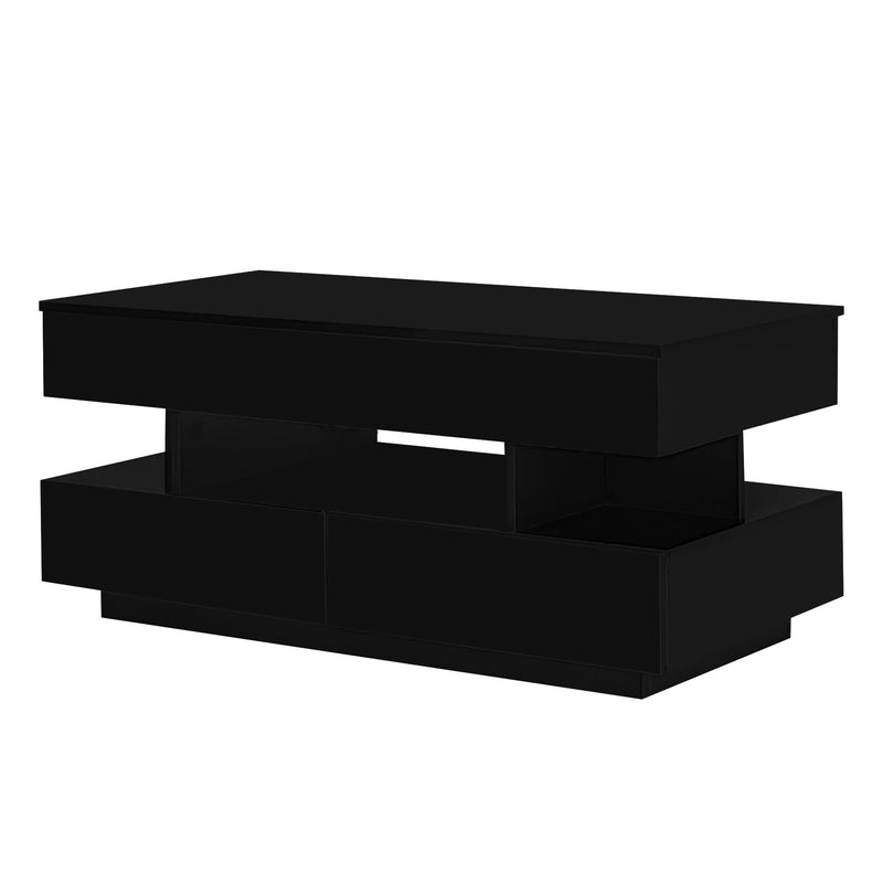 Multi Functional Lift Top Coffee Table With 2 Drawers