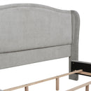 Carmen - Upholstered Wingback Panel Bed Frame