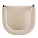 Modern Upholstered Accent Arm Chair With Barrel Back Design