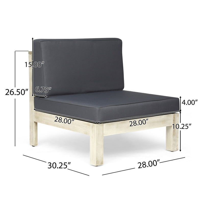Oana - Modern 3 Piece Sofa Set With Water Resistant Cushions - Light Gray
