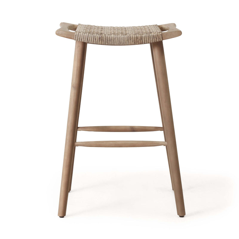 Pulaski - Rustic Style Outdoor Barstools Set With Faux Rattan Seating - Light Multi Brown