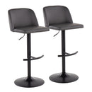 Toriano - Contemporary Adjustable Bar Stool With Rounded T Footrest (Set of 2)