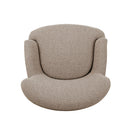 Melodique - Boucle Fabric Upholstered Club Chair With Tapered Legs