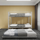 Bunk Bed For Kids, Convertible Frame With Ladders & Guardrail