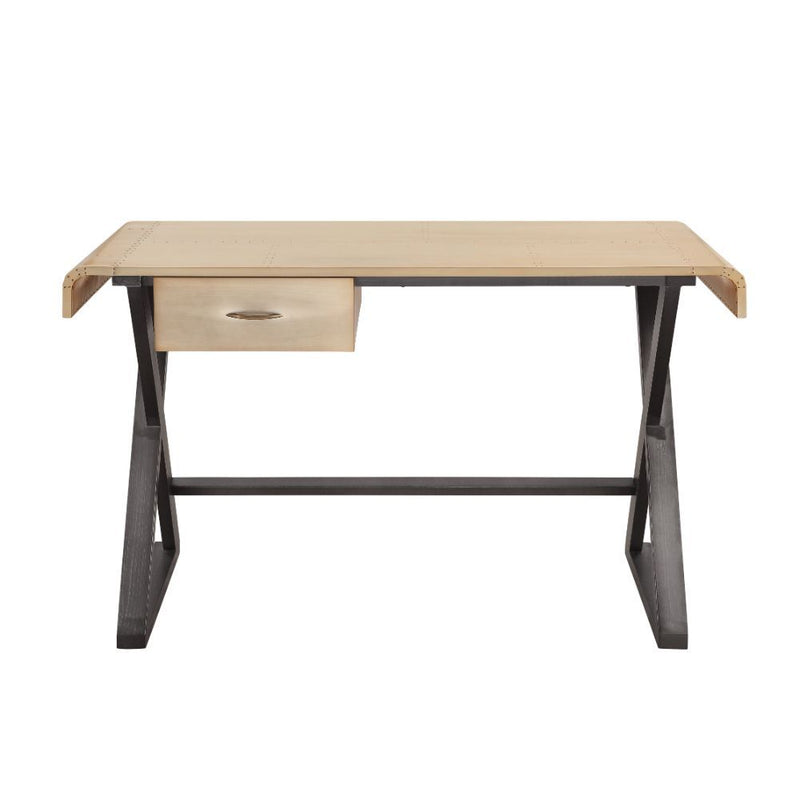 Danton - Executive Writing Desk - Gold Aluminum