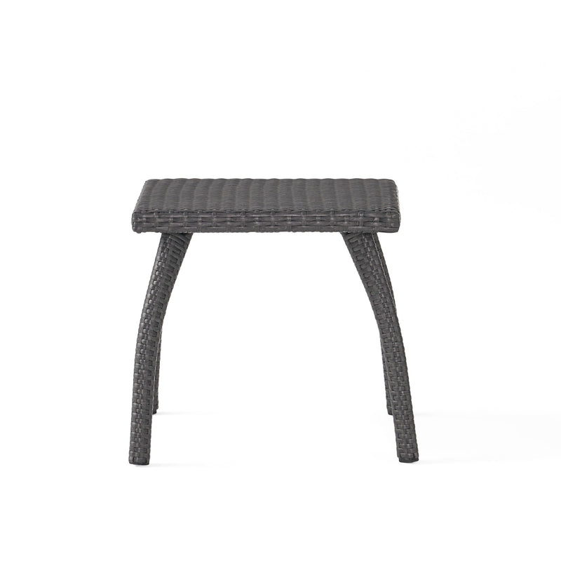 Honolulu - Modern Chat Set of 5 With Wicker - Gray / Silver