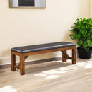 Apollo - Bench - Espresso Synthetic Leather & Walnut