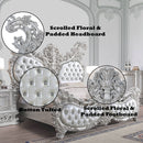 Valkyrie - Eastern King Bed - PU, Light Gold & Gray Finish - Atlantic Fine Furniture Inc