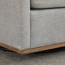 Modern Square Upholstered Swivel Accent Chair With Metal Base