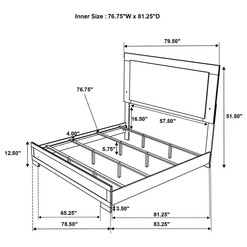 Hyland - Panel Bed LED Headboard