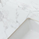 Elegant Sintered Stone Bathroom Vanity Top With Rectangular Undermount Ceramic Sink