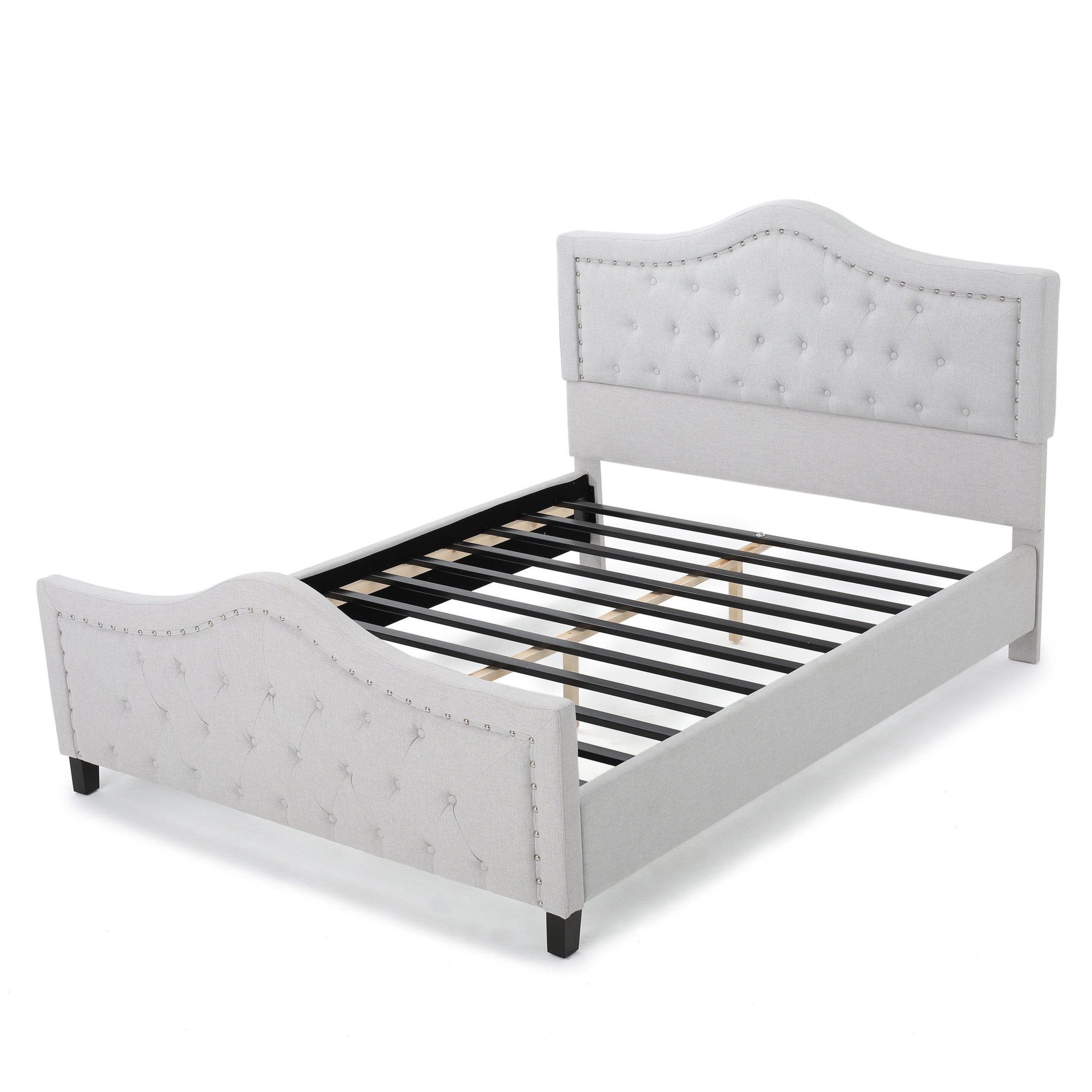 VIRGIL FULLY UPHOLSTERED QUEEN SIZED BED - Atlantic Fine Furniture Melbourne FL