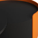 Modern Round Nesting Coffee Table With Extendable Sliding Top