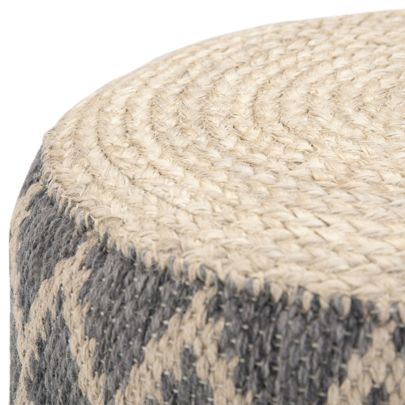 Edgeley - Handcrafted Round Pouf