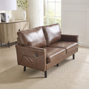 Mid Century Modern Loveseat Sofa With USB Ports, Removable Pillow Cover