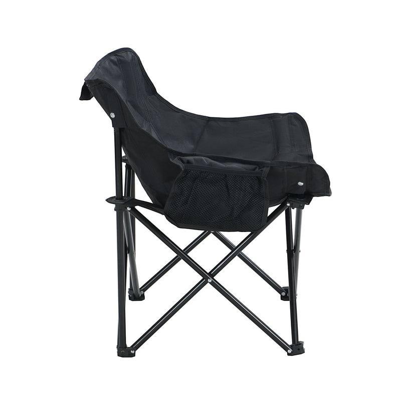 2 Pieces Outdoor Camping Chairs Folding / Portable, Comfortable Seating, Durable Steel Fram