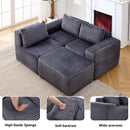 L - Shape Modern Minimalist Modular Sectional Sofa, Upholstered Cloud Couch With Deep Seats