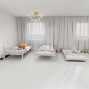 Bunk Bed For Kids, Convertible Frame With Ladders & Guardrail