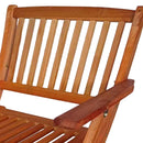 Foldable Patio Dining Set With 4 Folding Chairs For Indoor And Outdoor Use - Teak