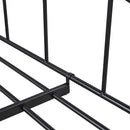 Full Size Metal Daybed with Twin Size Adjustable Trundle, Portable Folding Trundle, Black(OLD SKU:MF293736AAB)