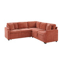 Modern L Shaped Sectional Sofa Bed With Hidden Storage Chenille Upholstery