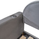 Upholstered Daybed With Cloud-Shaped Backrest, Trundle & 2 Drawers And USB Ports