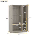 3 Door Shutter Wardrobe With Shelves