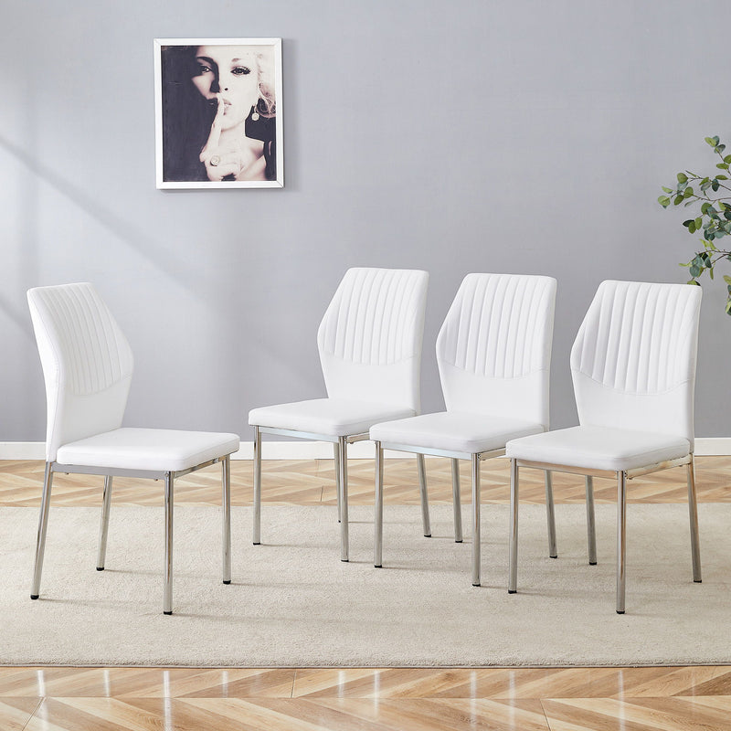 Luxury Simple High Resilience Dining Chair With Metal Legs