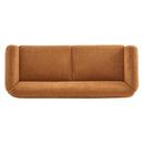 Contemporary Boucle Sherpa Sofa With Birch Wood Legs