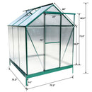Polycarbonate Greenhouse, Heavy Duty Outdoor Aluminum Walk-In Green House Kit With Rain Gutter, Vent And Door For Backyard Garden