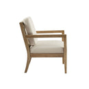 Tage - Upholstered Accent Armchair With Slatted Back Design - Ivory