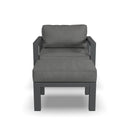 Grayton - Chair, Ottoman - Dark Gray