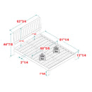 Mid-Century Modern Solid Wood Spindle Bed