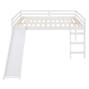 Loft Bed with Slide, Multifunctional Design, Full (White)(OLD SKU :WF281157AAK)
