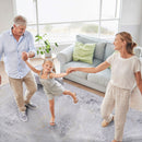 Maval - 8' X 10' Area Rug Washable - Gray / Gold