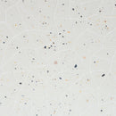 Outdoor Terrazzo Concrete Drum End Table, Living Room Accent Table - White Terrazzo